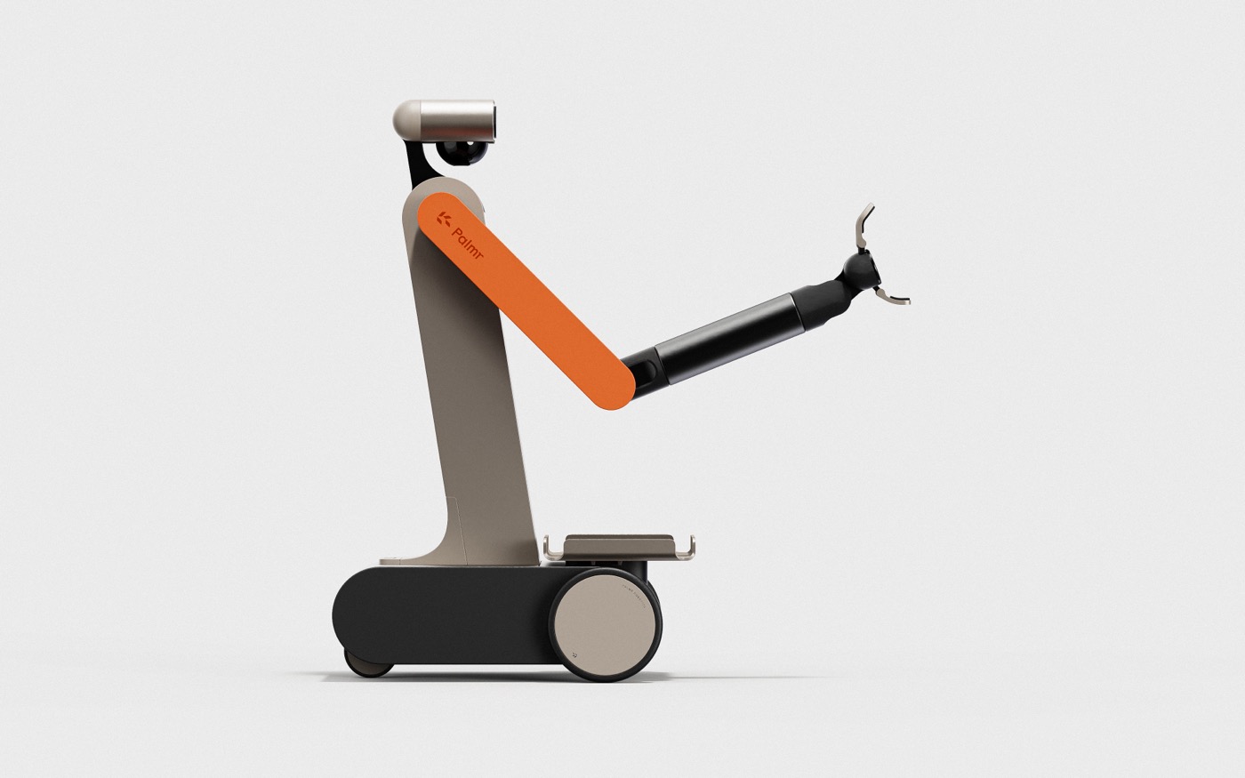 Palmr — autonomous robotic assistant with articulated arm, sensor array, and mobile base